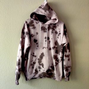 Taupe tye dye hoodie